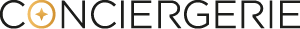 Logo da Conciergerie em preto com detalhe em dourado
