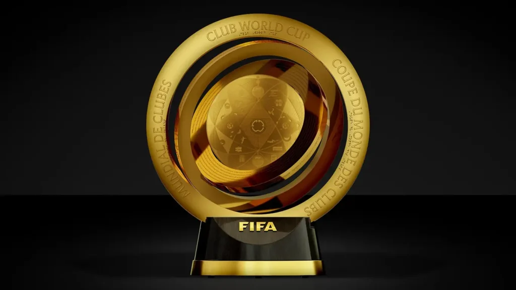 O novo troféu, projetado pela FIFA e criado em colaboração com a joalheria de luxo global Tiffany & Co para o Mundial de Clubes 2025.
