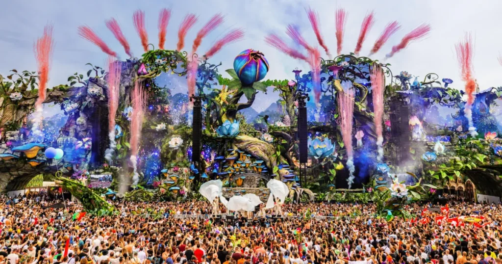 Foto do palco da Tomorrowland no Brasil em 2025