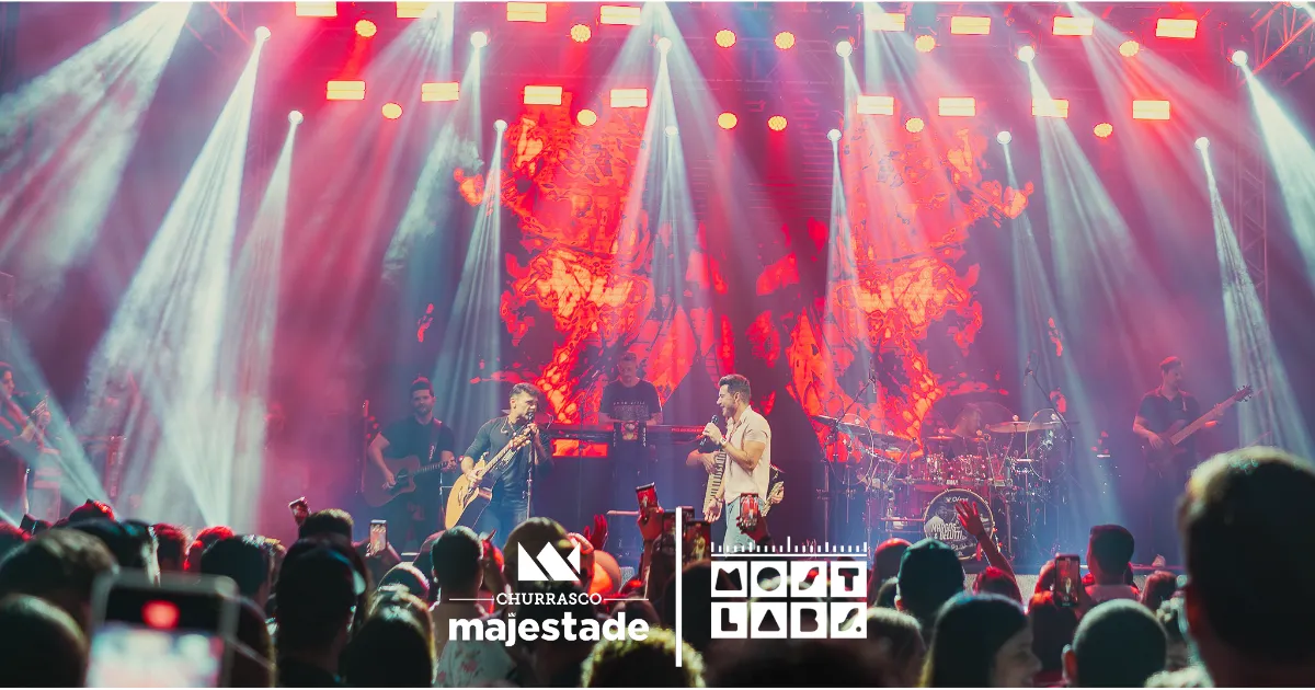 Foto do show do Marcos e Belutti durante o Churrasco Majestade em 2025