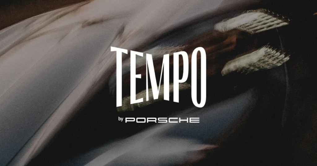 Imagem com a logo da TEMPO by Porsche