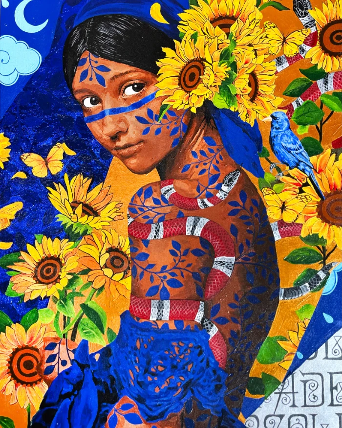 Foto da tela de exposição, Cabocla Jurema