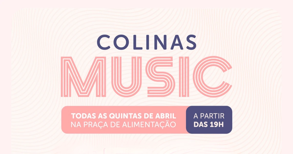 6ª edição do Colinas Music Arte com a escrita: Colinas Music
