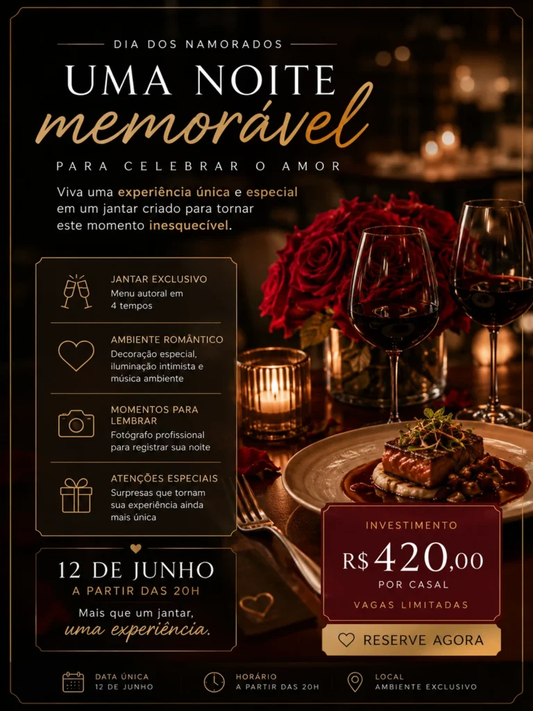 Uma imagem gerada por IA para representar uma oferta de Dia dos Namorados