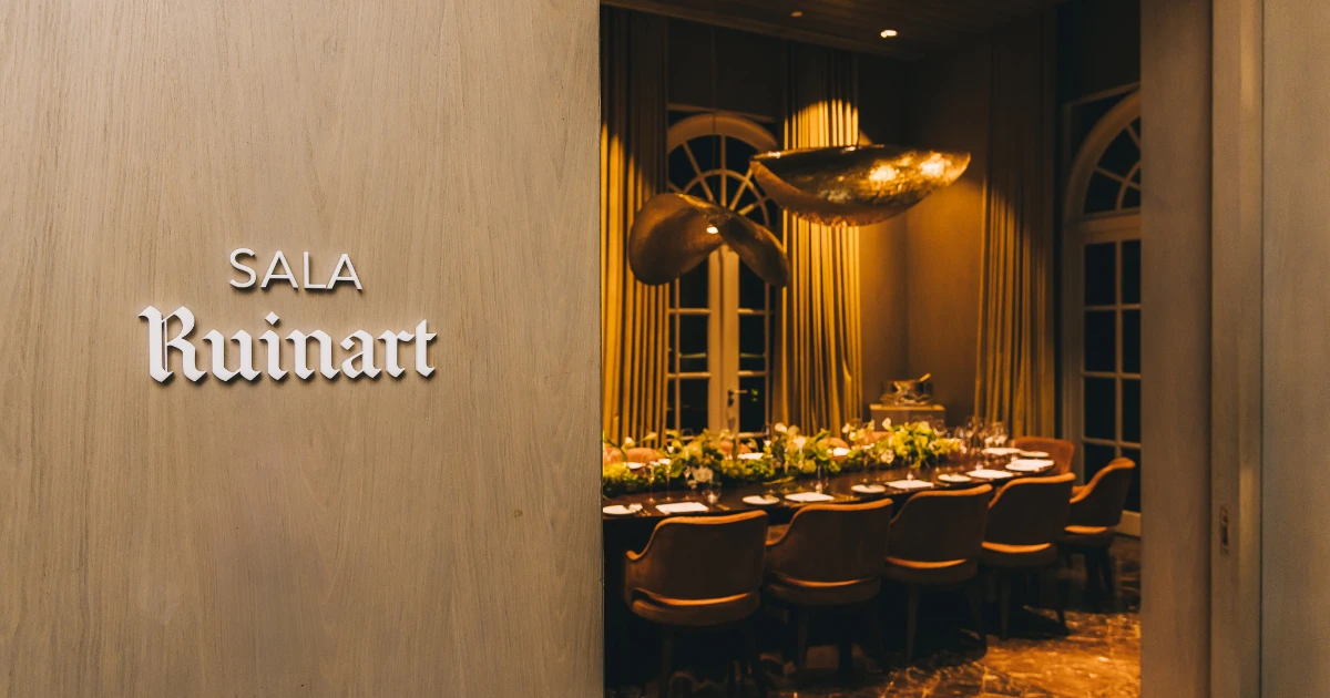Ruinart inaugura sala exclusiva no Tangará Jean-Georges