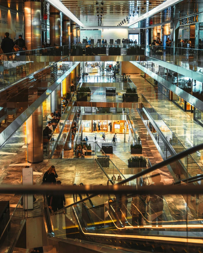 Foto de um shopping center em Nova Iorque, nos Estados Unidos
