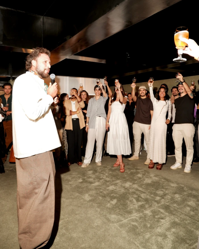 Foto do jantar de lançamento do livro da Stella Artois assinado por Furcolin