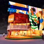 Ilustração do Pavilhão Itaú no Rock in Rio 2026